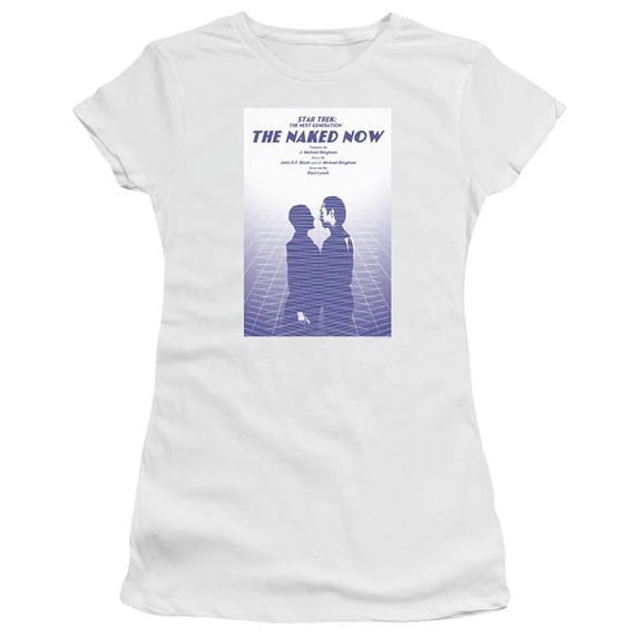 Trevco Star Trek & Tng Season 1 Episode 3 Short Sleeve Junior Sheer Cotton T-Shirt, White - 2X
