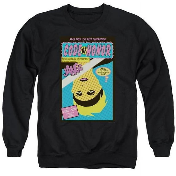 Trevco Star Trek & Tng Season 1 Episode 4 Adult Cotton & Polyster Crewneck Sweatshirt, Black - 3X
