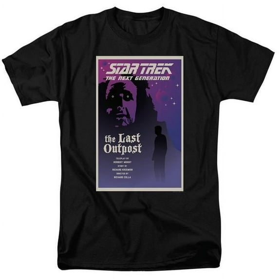 Trevco CBS2021B-AT-2 Star Trek & Tng Season 1 Episode 5 Short Sleeve Adult Cotton 18-1 T-Shirt, Black - Medium