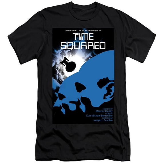 Trevco Star Trek & Tng Season 2 Episode 13 Short Sleeve Adult Cotton 30-1 T-Shirt, Black - Small