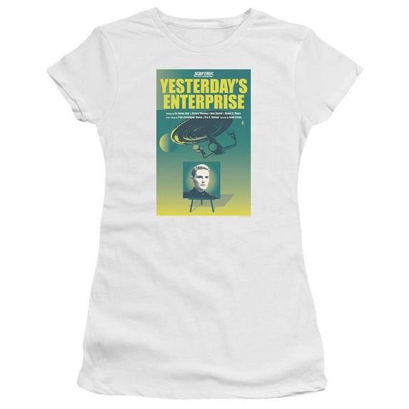Trevco Star Trek & Tng Season 3 Episode 15 Short Sleeve Junior Sheer Cotton T-Shirt, White - 2X