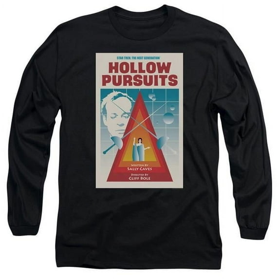 Trevco Star Trek & Tng Season 3 Episode 21 Long Sleeve Adult Cotton 18-1 T-Shirt, Black - Extra Large