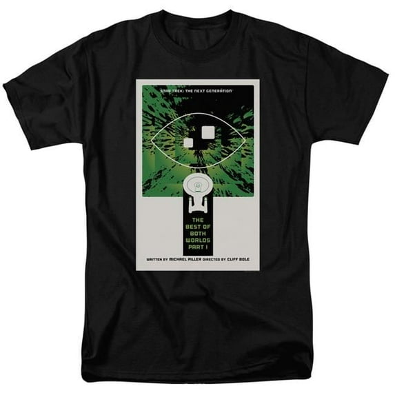 Trevco CBS2090B-AT-4 Star Trek & Tng Season 3 Episode 26 Short Sleeve Adult Cotton 18-1 T-Shirt, Black - Extra Large