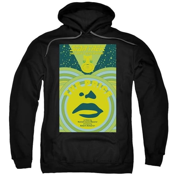 Trevco CBS2072B-AFTH-8 Star Trek & Tng Season 3 Episode 8 Adult Cotton & Polyster Pull-Over Hoodie, Black - 5X