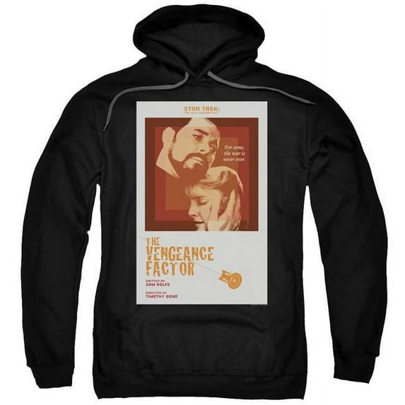 Trevco CBS2073B-AFTH-8 Star Trek & Tng Season 3 Episode 9 Adult Cotton & Polyster Pull-Over Hoodie, Black - 5X