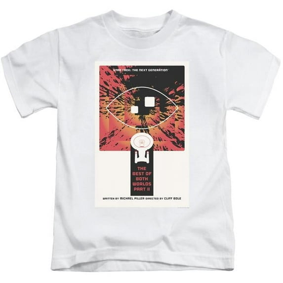 Trevco Star Trek & Tng Season 4 Episode 1 Short Sleeve Juvenile Cotton 18-1 T-Shirt, White - Small - 4