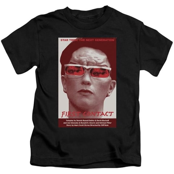 Trevco Star Trek & Tng Season 4 Episode 15 Short Sleeve Juvenile Cotton 18-1 T-Shirt, Black - Small - 4