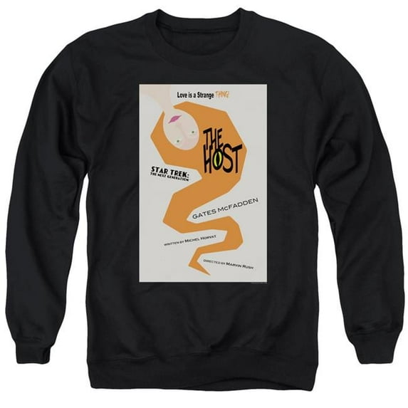 Trevco CBS2113B-AS-5 Star Trek & Tng Season 4 Episode 23 Adult Cotton & Polyster Crewneck Sweatshirt, Black - 2X