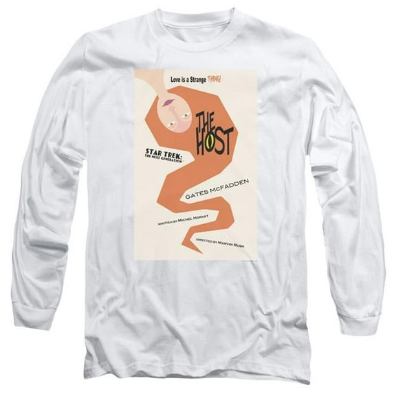 Trevco CBS2113-AL-6 Star Trek & Tng Season 4 Episode 23 Long Sleeve Adult Cotton 18-1 T-Shirt, White - 3X