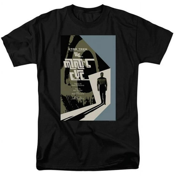 Trevco CBS2114B-AT-2 Star Trek & Tng Season 4 Episode 24 Short Sleeve Adult Cotton 18-1 T-Shirt, Black - Medium