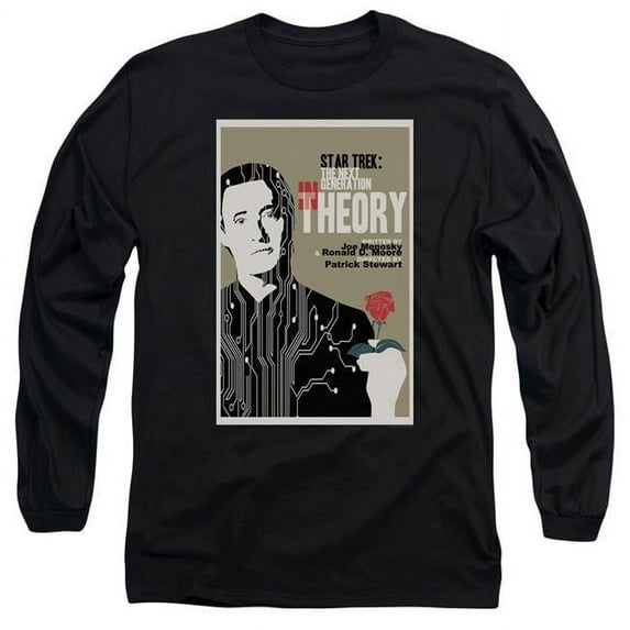 Trevco CBS2115B-AL-2 Star Trek & Tng Season 4 Episode 25 Long Sleeve Adult Cotton 18-1 T-Shirt, Black - Medium