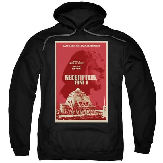 Trevco CBS2116B-AFTH-5 Star Trek & Tng Season 4 Episode 26 Adult Cotton & Polyster Pull-Over Hoodie, Black - 2X