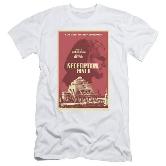 Trevco Star Trek & Tng Season 4 Episode 26 Short Sleeve Adult Cotton 30-1 T-Shirt, White - Medium