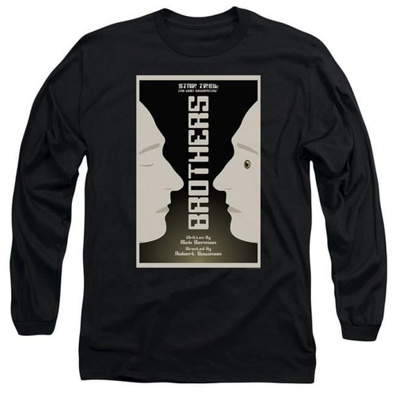 Trevco Star Trek & Tng Season 4 Episode 3 Long Sleeve Adult Cotton 18-1 T-Shirt, Black - Medium