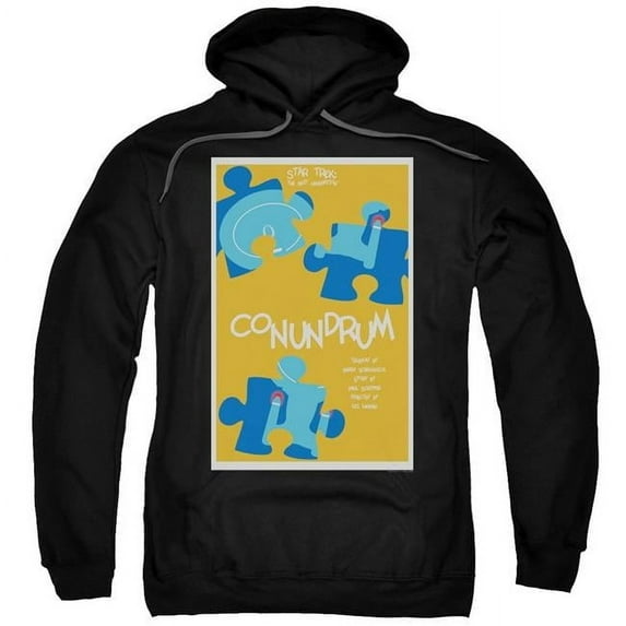 Trevco CBS2130B-AFTH-6 Star Trek & Tng Season 5 Episode 14 Adult Cotton & Polyster Pull-Over Hoodie, Black - 3X