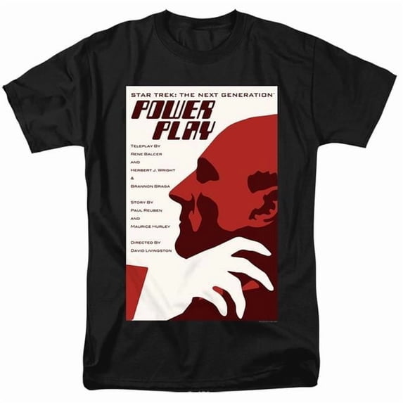 Trevco Star Trek & Tng Season 5 Episode 15 Short Sleeve Adult Cotton 18-1 T-Shirt, Black - Large