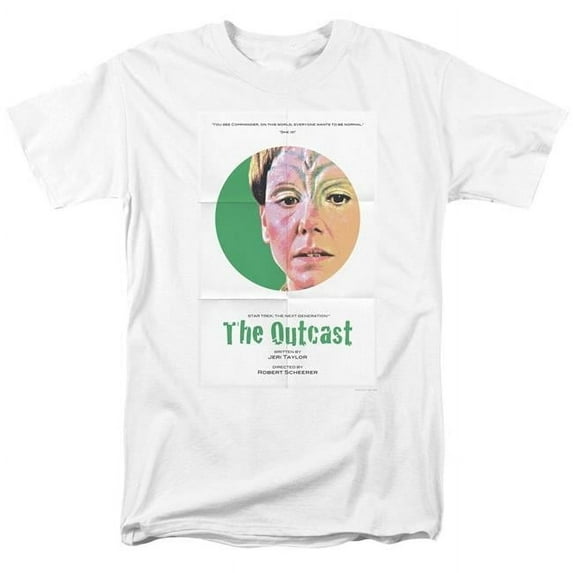 Trevco CBS2133-AT-2 Star Trek & Tng Season 5 Episode 17 Short Sleeve Adult Cotton 18-1 T-Shirt, White - Medium