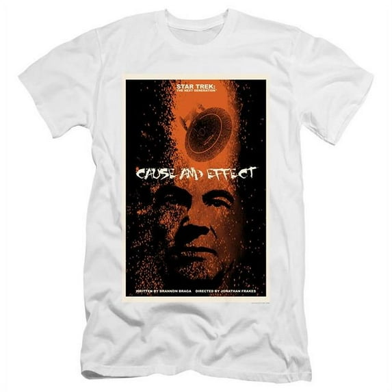 Trevco Star Trek & Tng Season 5 Episode 18 Short Sleeve Adult Cotton 30-1 T-Shirt, White - Medium