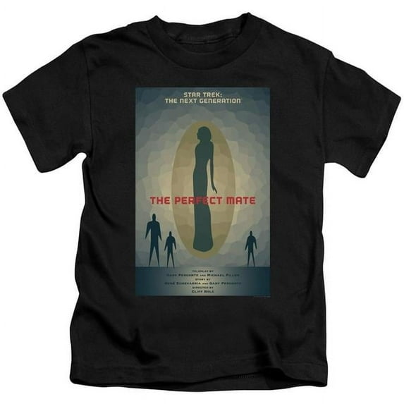 Trevco CBS2137B-KT-2 Star Trek & Tng Season 5 Episode 21 Short Sleeve Juvenile Cotton 18-1 T-Shirt, Black - Medium - 5-6
