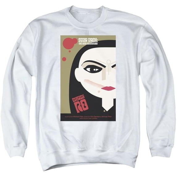 Trevco Star Trek & Tng Season 5 Episode 3 Adult Cotton & Polyster Crewneck Sweatshirt, White - 3X