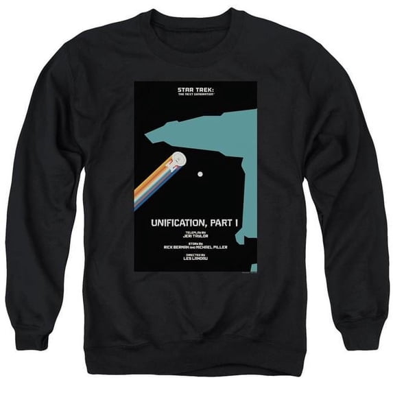 Trevco CBS2123B-AS-2 Star Trek & Tng Season 5 Episode 7 Adult Cotton & Polyster Crewneck Sweatshirt, Black - Medium
