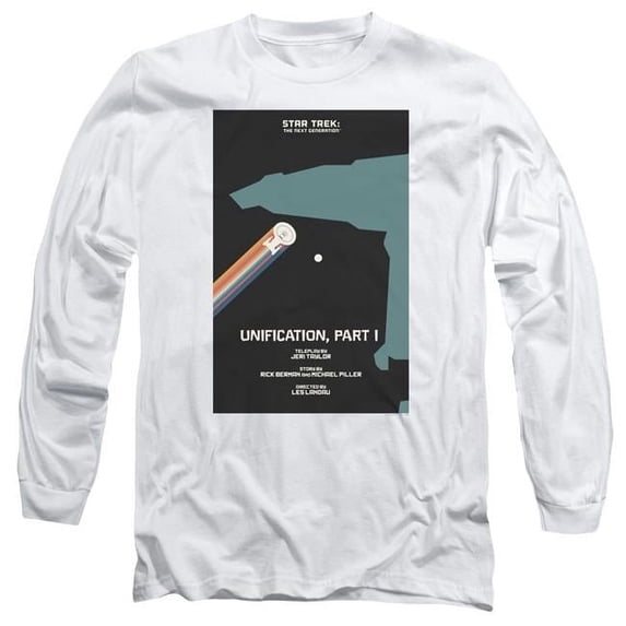 Trevco CBS2123-AL-5 Star Trek & Tng Season 5 Episode 7 Long Sleeve Adult Cotton 18-1 T-Shirt, White - 2X