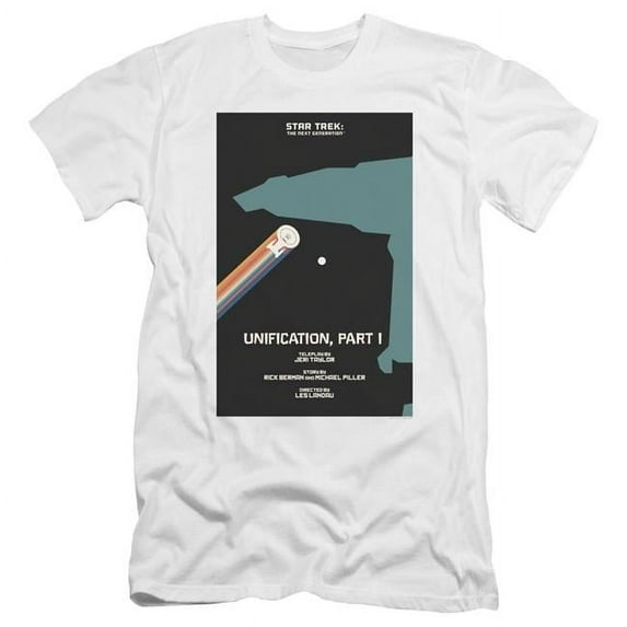 Trevco Star Trek & Tng Season 5 Episode 7 Premium Canvas Adult Cotton Slim Fit 30-1 T-Shirt, White - 2X