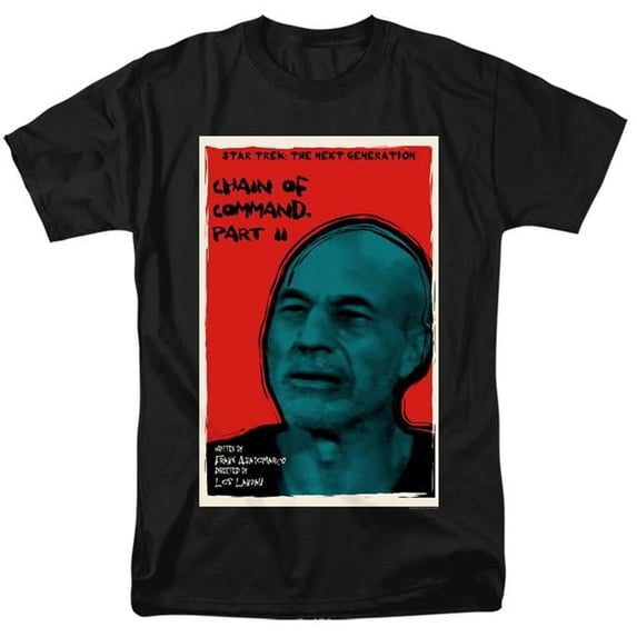 Trevco CBS2152B-AT-8 Star Trek & Tng Season 6 Episode 11 Short Sleeve Adult Cotton 18-1 T-Shirt, Black - 5X