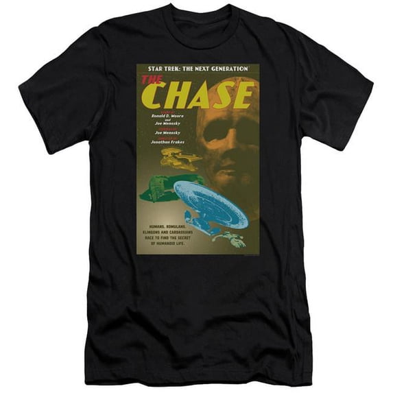 Trevco Star Trek & Tng Season 6 Episode 20 Short Sleeve Adult Cotton 30-1 T-Shirt, Black - Small