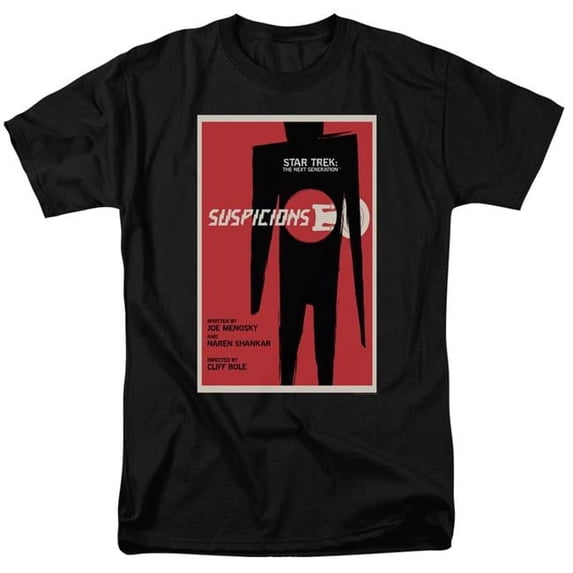 Trevco CBS2163B-AT-8 Star Trek & Tng Season 6 Episode 22 Short Sleeve Adult Cotton 18-1 T-Shirt, Black - 5X