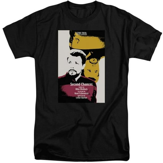 Trevco CBS2165B-ATT-6 Star Trek & Tng Season 6 Episode 24 Short Sleeve Adult Cotton Tall 18-1 T-Shirt, Black - 3X