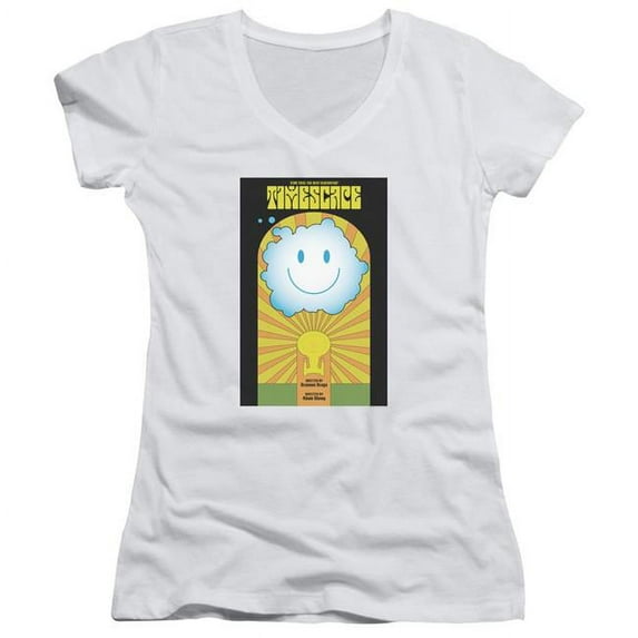 Trevco Star Trek & Tng Season 6 Episode 25 Junior V-Neck Cotton T-Shirt, White - Small