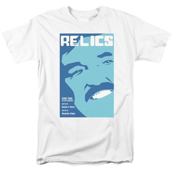 Trevco Star Trek & Tng Season 6 Episode 4 Short Sleeve Adult Cotton 18-1 T-Shirt, White - 3X