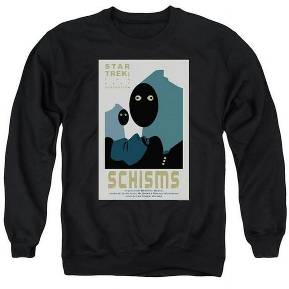 Trevco CBS2147B-AS-5 Star Trek & Tng Season 6 Episode 5 Adult Cotton & Polyster Crewneck Sweatshirt, Black - 2X