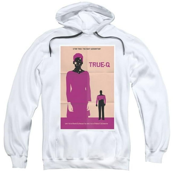 Trevco CBS2148-AFTH-5 Star Trek & Tng Season 6 Episode 6 Adult Cotton & Polyster Pull-Over Hoodie, White - 2X