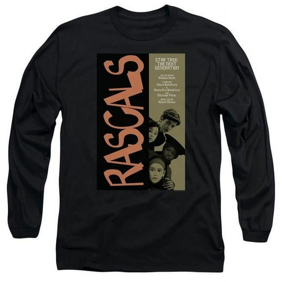 Trevco CBS2149B-AL-4 Star Trek & Tng Season 6 Episode 7 Long Sleeve Adult Cotton 18-1 T-Shirt, Black - Extra Large