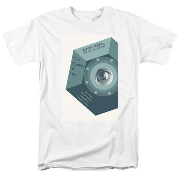 Trevco CBS2221-AT-6 Star Trek & Tng Season 6 Episode 9 Short Sleeve Adult Cotton 18-1 T-Shirt, White - 3X