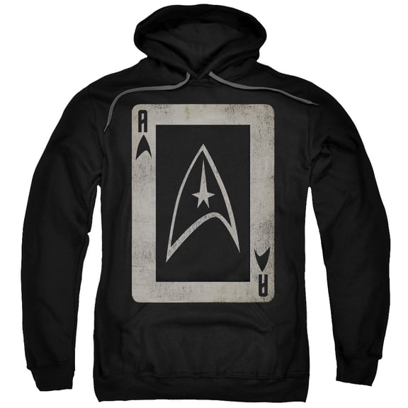 Star Trek Men's Tos Ace Hooded Sweatshirt X-Large Black