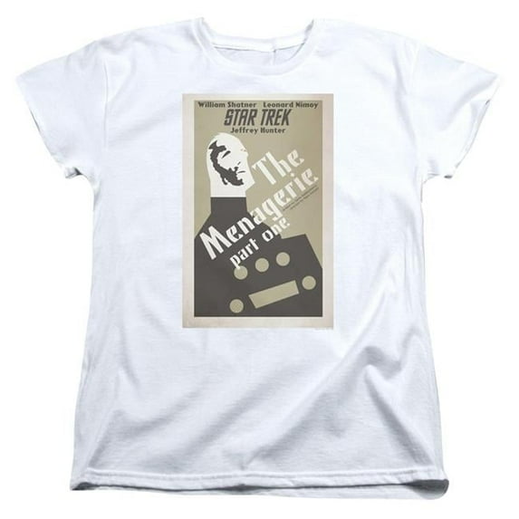 Trevco CBS1948-WT-1 Star Trek & Tos Episode 11 Short Sleeve Cotton Women T-Shirt, White - Small