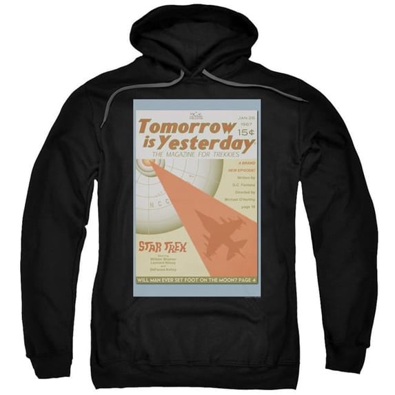 Trevco CBS1956B-AFTH-2 Star Trek & Tos Episode 19 Adult Cotton & Polyster Pull-Over Hoodie, Black - Medium