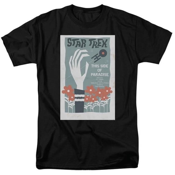 Trevco CBS1961B-AT-3 Star Trek & Tos Episode 24 Short Sleeve Adult Cotton 18-1 T-Shirt, Black - Large