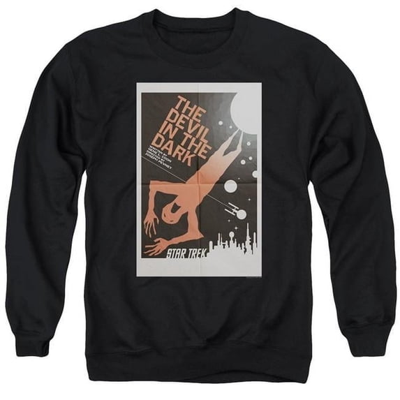 Trevco CBS1962B-AS-6 Star Trek & Tos Episode 25 Adult Cotton & Polyster Crewneck Sweatshirt, Black - 3X