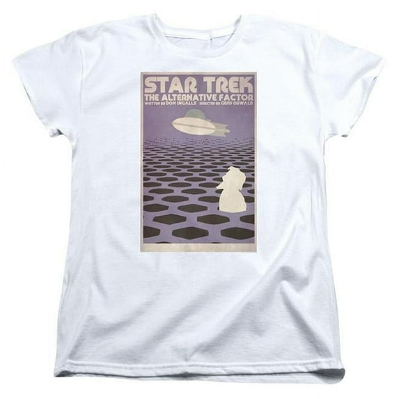 Trevco CBS1964-WT-5 Star Trek & Tos Episode 27 Short Sleeve Cotton Women T-Shirt, White - 2X
