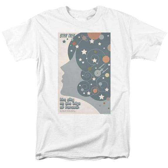 Trevco CBS1965-AT-5 Star Trek & Tos Episode 28 Short Sleeve Adult Cotton 18-1 T-Shirt, White - 2X
