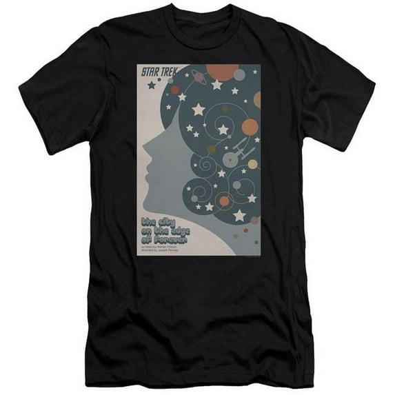 Trevco Star Trek & Tos Episode 28 Short Sleeve Adult Cotton 30-1 T-Shirt, Black - 2X