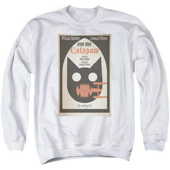 Trevco Star Trek & Tos Episode 36 Adult Cotton & Polyster Crewneck Sweatshirt, White - 3X