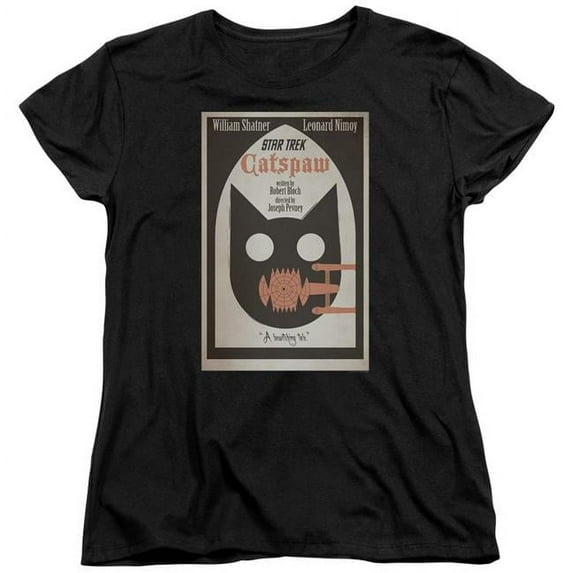 Trevco Star Trek & Tos Episode 36 Short Sleeve Cotton Women T-Shirt, Black - 2X