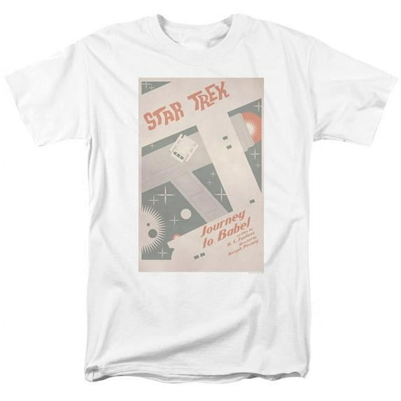 Trevco CBS1976-AT-8 Star Trek & Tos Episode 39 Short Sleeve Adult Cotton 18-1 T-Shirt, White - 5X