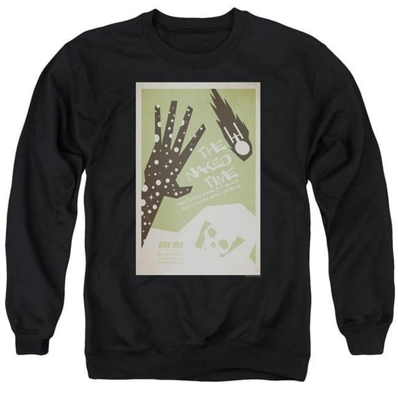 Trevco CBS1941B-AS-2 Star Trek & Tos Episode 4 Adult Cotton & Polyster Crewneck Sweatshirt, Black - Medium