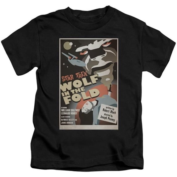 Trevco Star Trek & Tos Episode 43 Short Sleeve Cotton Juvenile 18-1 T-Shirt, Black - Large - 7